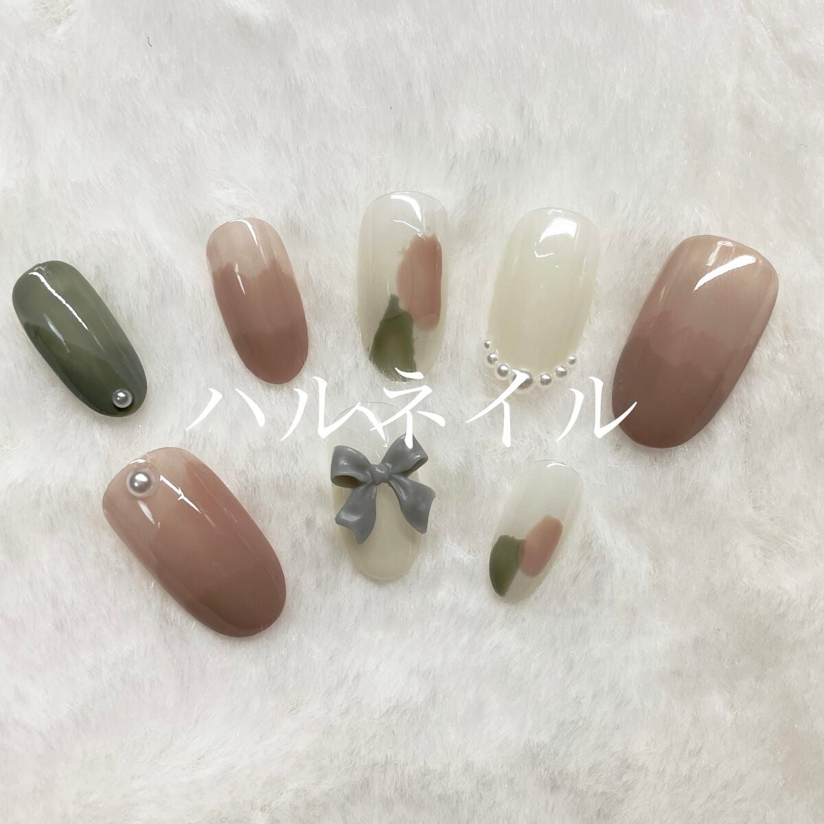 あみ on LIPS 「春ネイルピンクとグリーンの春ネイル#春ネイル#ネイル..」(1枚目)