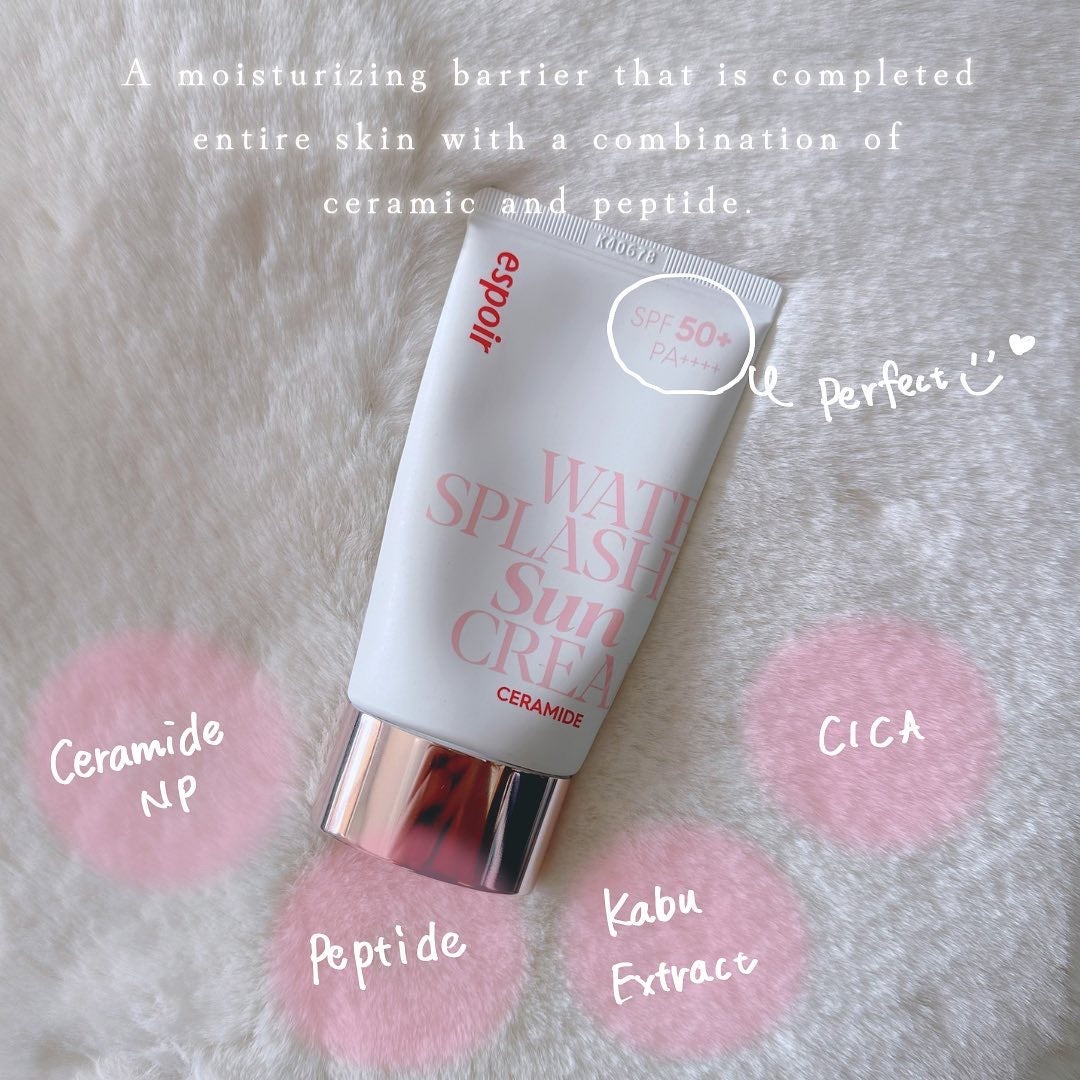 ウォータースプラッシュサンクリーム セラミド/espoir/日焼け止めクリームを使ったクチコミ(2枚目)