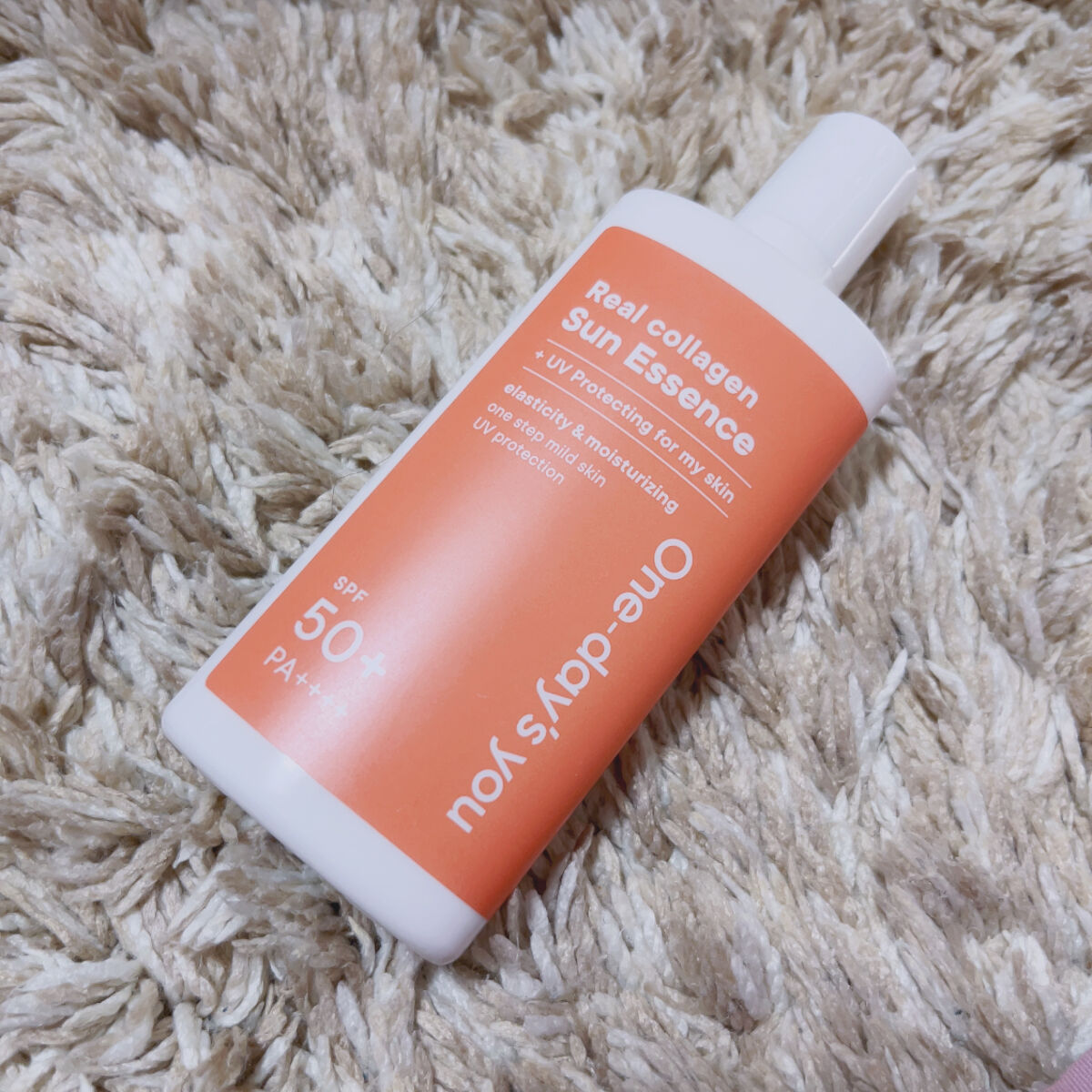 One-day's you リアルコラーゲンサンエッセンスのクチコミ「肌ケアもしつつ日焼け止め💪

日焼け止めのキシキシ感が苦手でしたが、サンエッセンスは軽いつけ心.....」（1枚目）