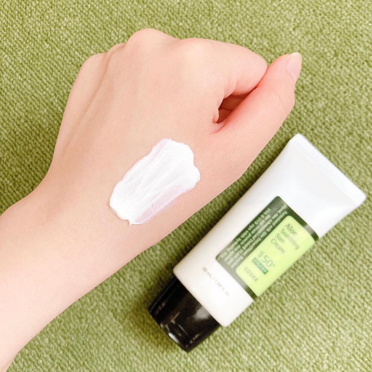 アロエスージングUVクリーム SPF50+ PA+++/COSRX/日焼け止めクリームを使ったクチコミ(4枚目)