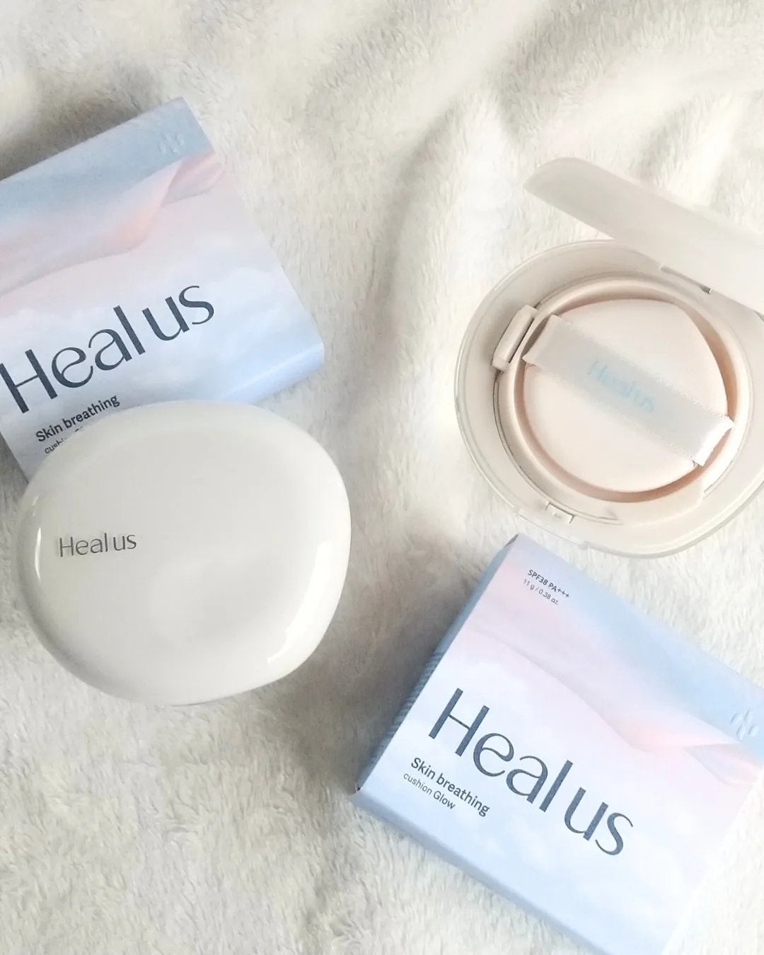 ブリージンググロークッション/Healus/クッションファンデーションを使ったクチコミ(1枚目)