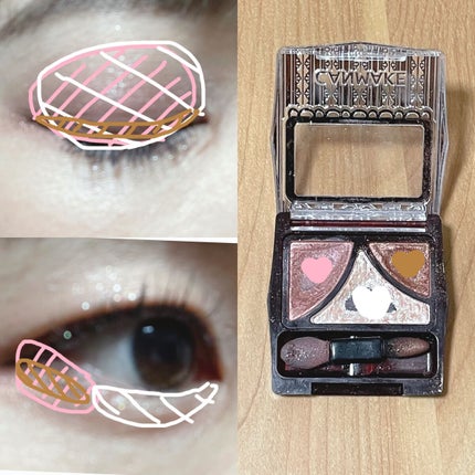 ジューシーピュアアイズ/キャンメイク/アイシャドウパレットを使ったクチコミ(2枚目)