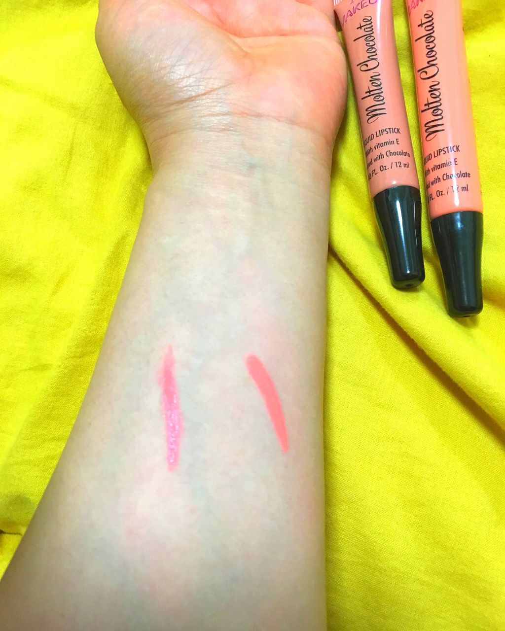 I HEART REVOLUTION molten chocolate dipped/MAKEUP REVOLUTION/リップケアを使ったクチコミ（3枚目）