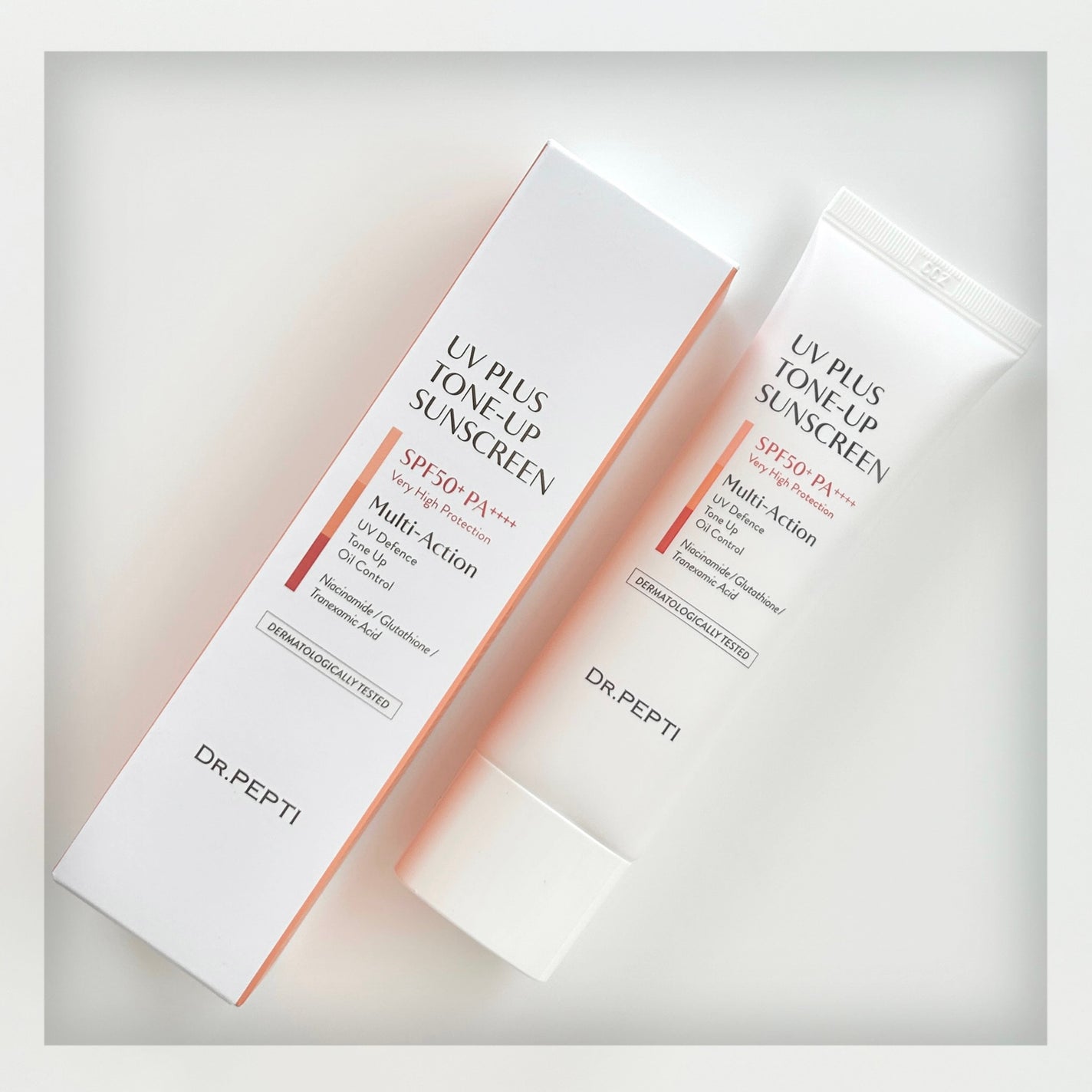 UVプラス トーンアップサンスクリーン/DR.PEPTI/日焼け止めミルクを使ったクチコミ(1枚目)