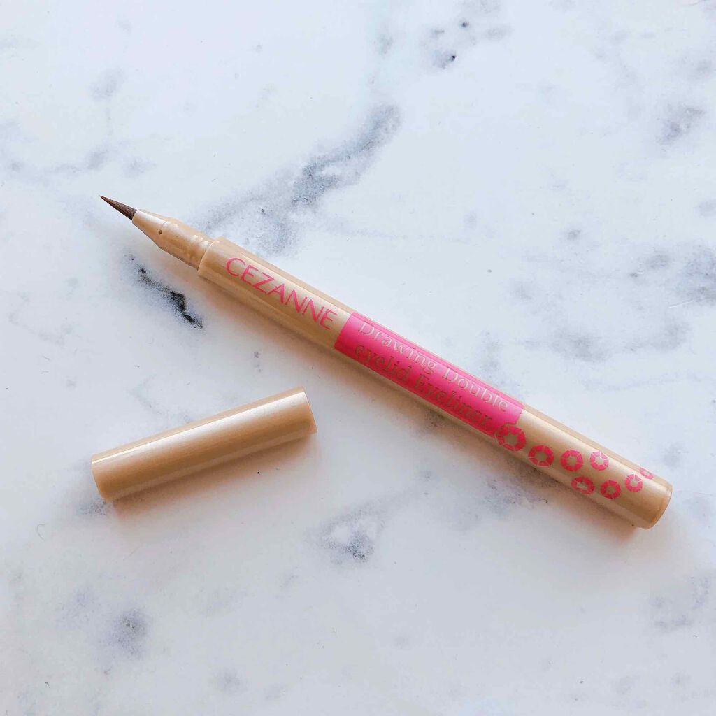 描くふたえアイライナー/CEZANNE/リキッドアイライナーを使ったクチコミ(2枚目)