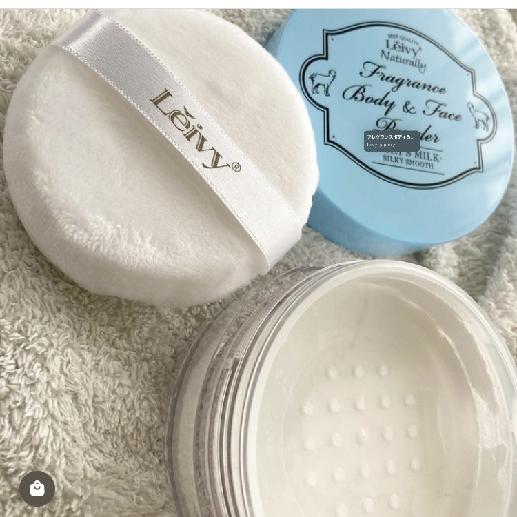 フレグランス ボディ＆フェイスパウダー ゴートミルク/Leivy/ルースパウダーを使ったクチコミ（3枚目）