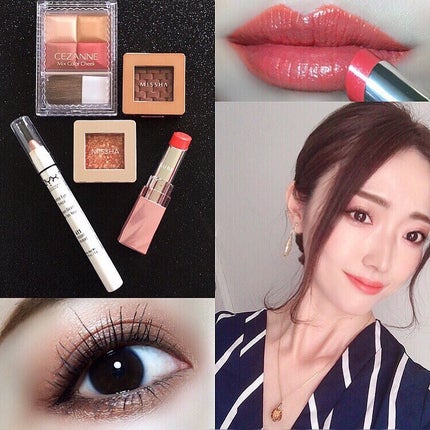 mari_loves_beauty on LIPS 「#今日のメイク..オレンジコーラルメイク💄..【Eyeshad..」(1枚目)
