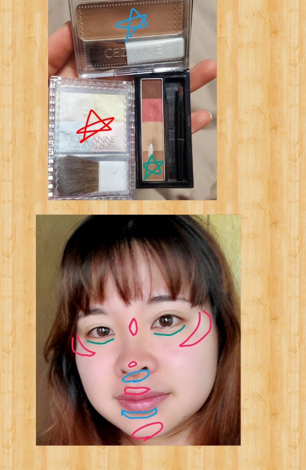 ミックスカラーチーク/CEZANNE/パウダーチークを使ったクチコミ（1枚目）