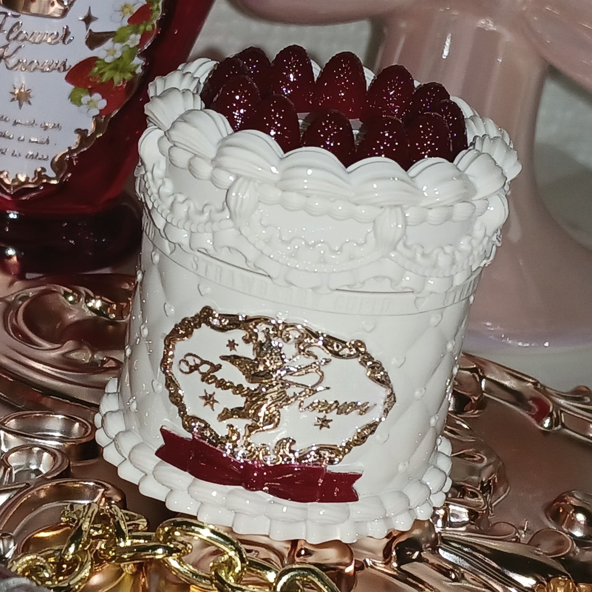 ストロベリーキューピッドコレクション ケーキリップクリーム V01 Vanitea/FlowerKnows/口紅を使ったクチコミ（1枚目）