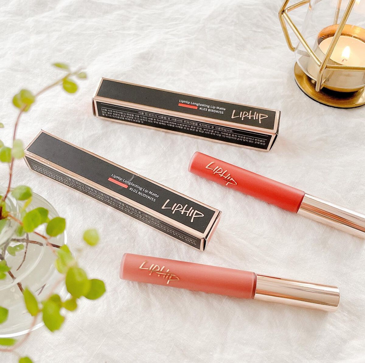 ロングラスティングマットティント 01 ヌーディキス /LIPHIP(リップヒップ)/リップティントを使ったクチコミ（1枚目）