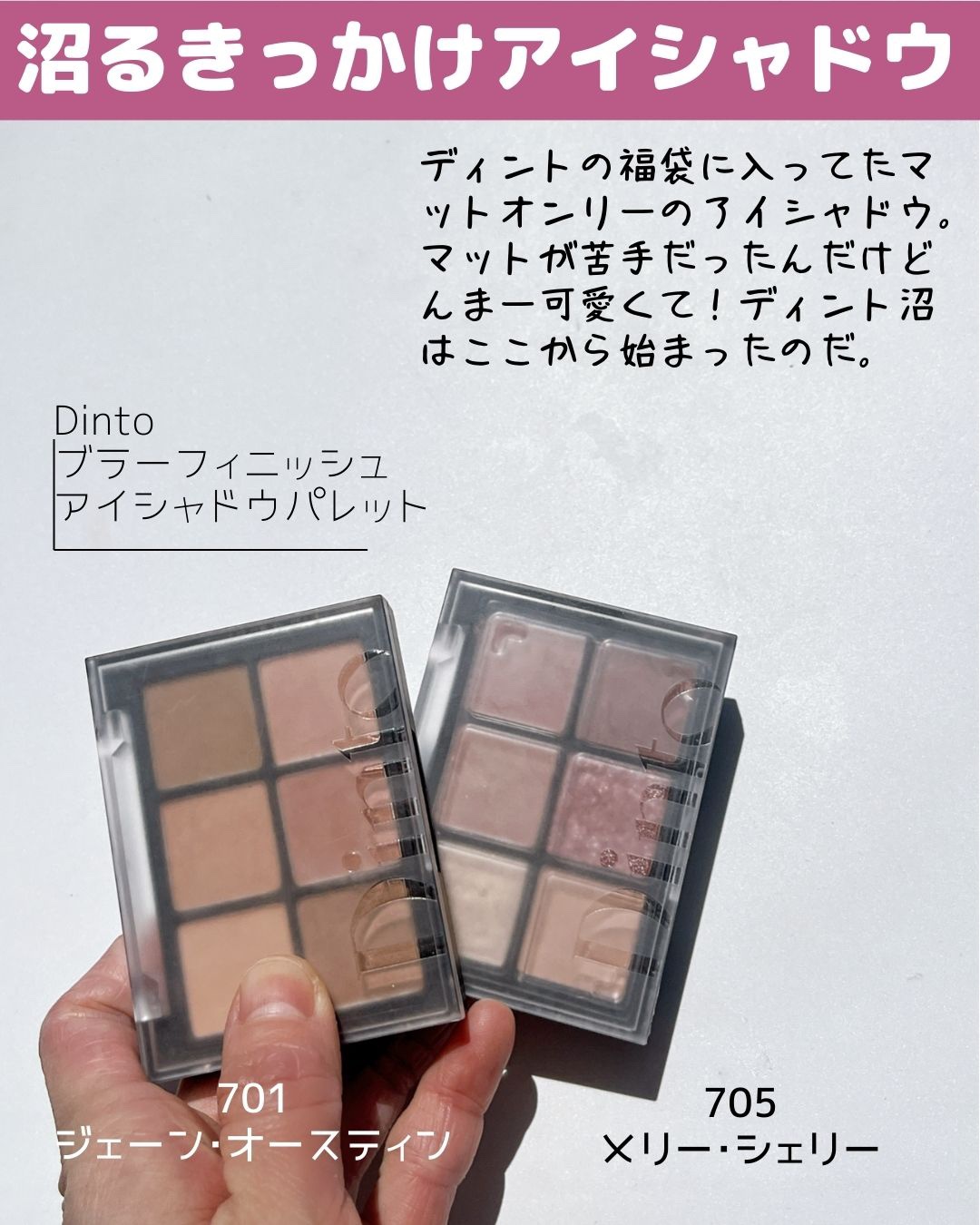 ブラーフィニシュシャドウパレット 701 ジェーンオースティン/Dinto/アイシャドウパレットを使ったクチコミ（3枚目）