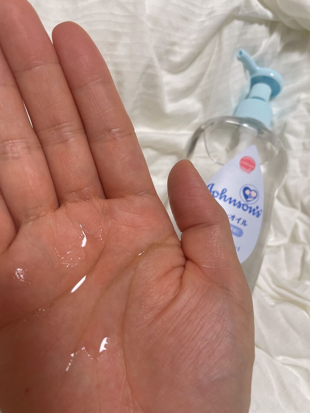 ジョンソン ベビーオイル 無香料/ジョンソンベビー/ボディオイルを使ったクチコミ（3枚目）