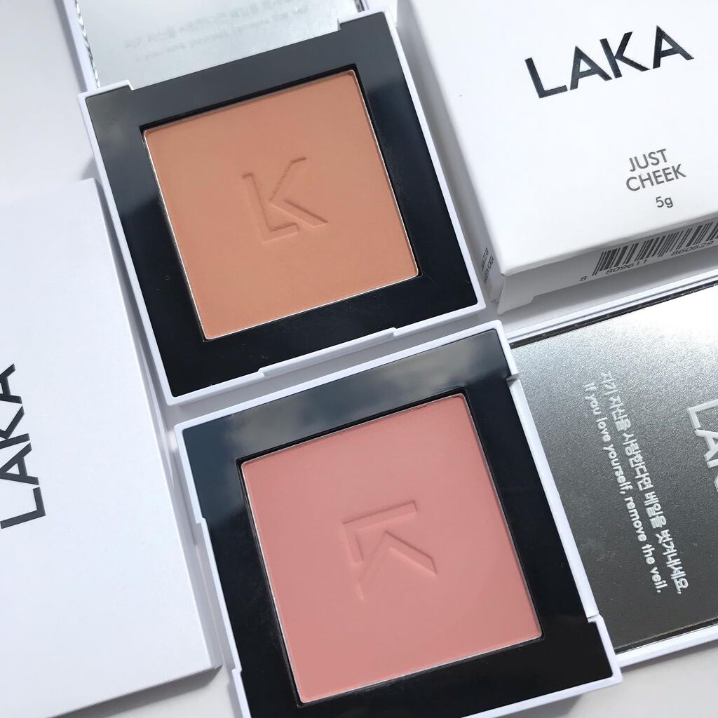 ジャストチーク/Laka/パウダーチークを使ったクチコミ（1枚目）