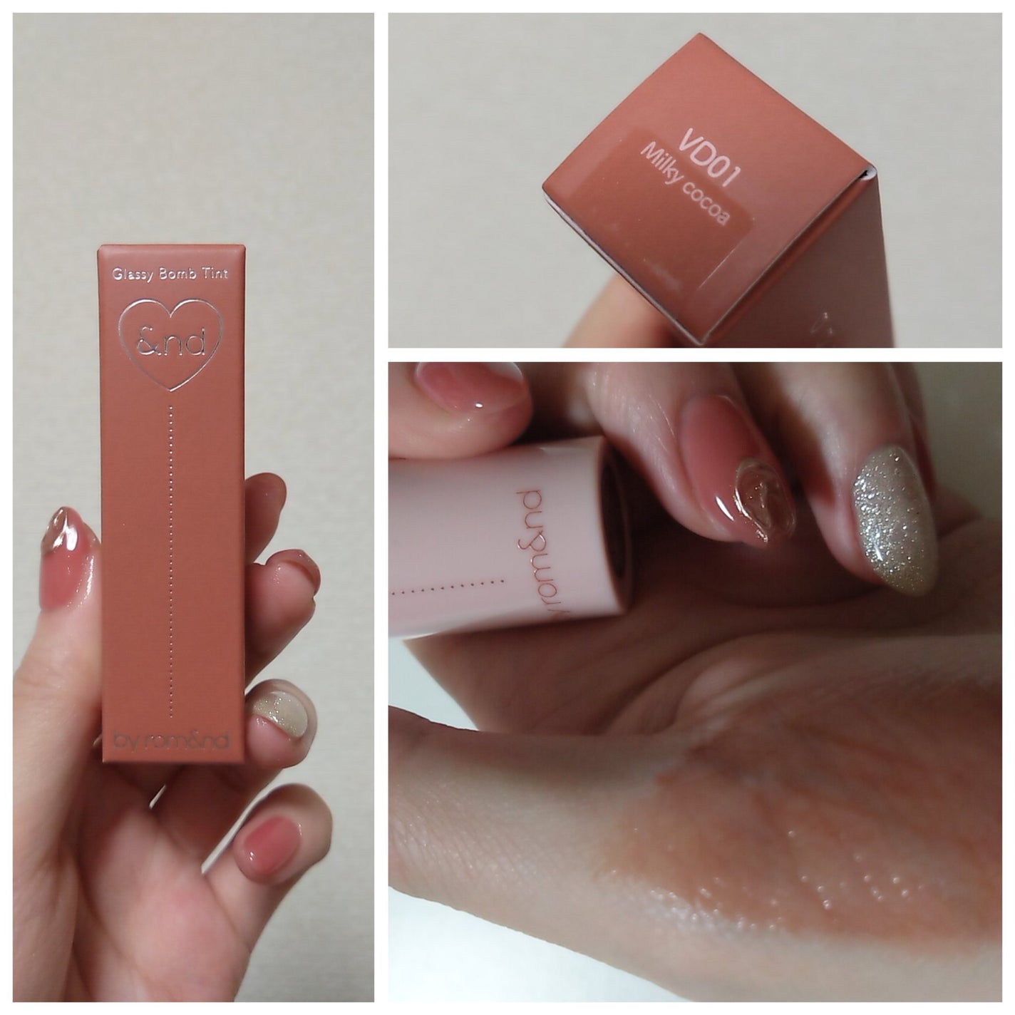 アンドバイロムアンド グラッシーボムティント/&nd by rom&nd/リップティントを使ったクチコミ(1枚目)