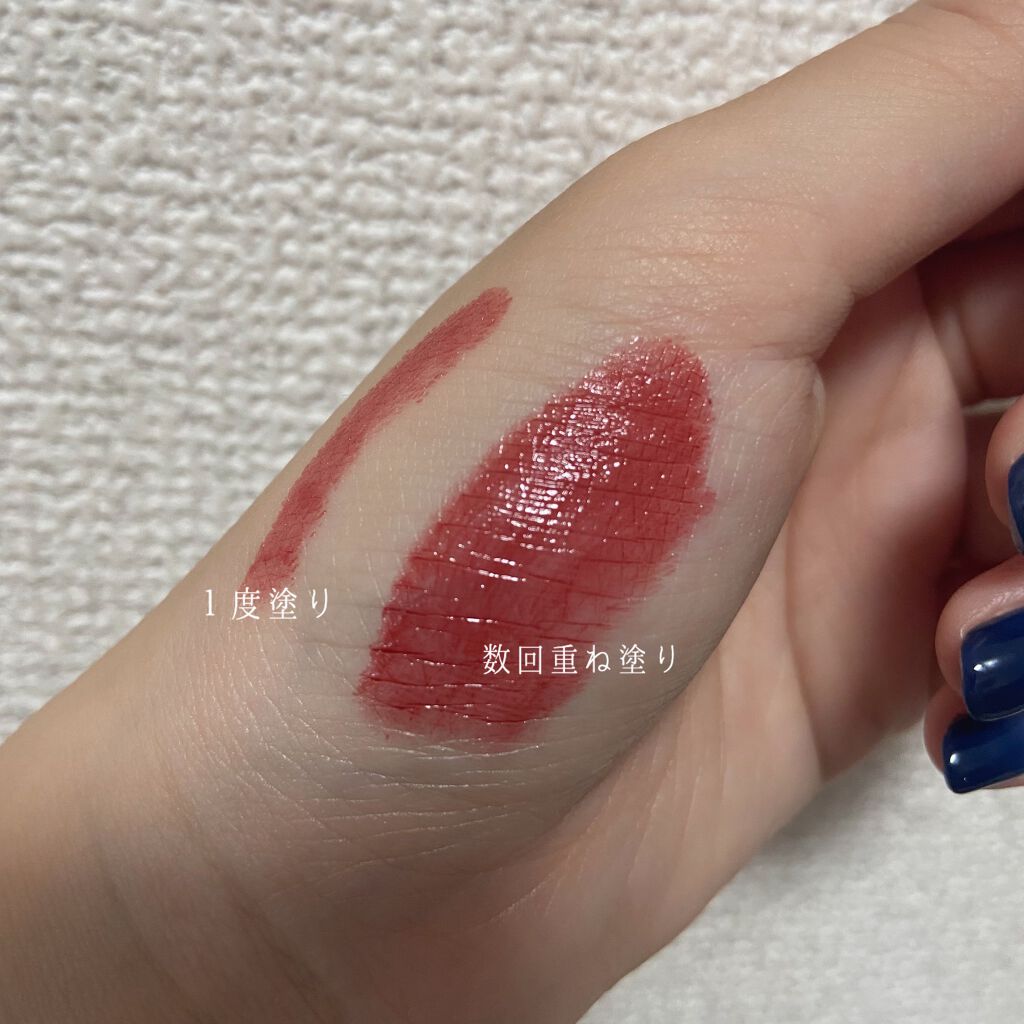 ラスティンググロスリップ/CEZANNE/口紅を使ったクチコミ（2枚目）