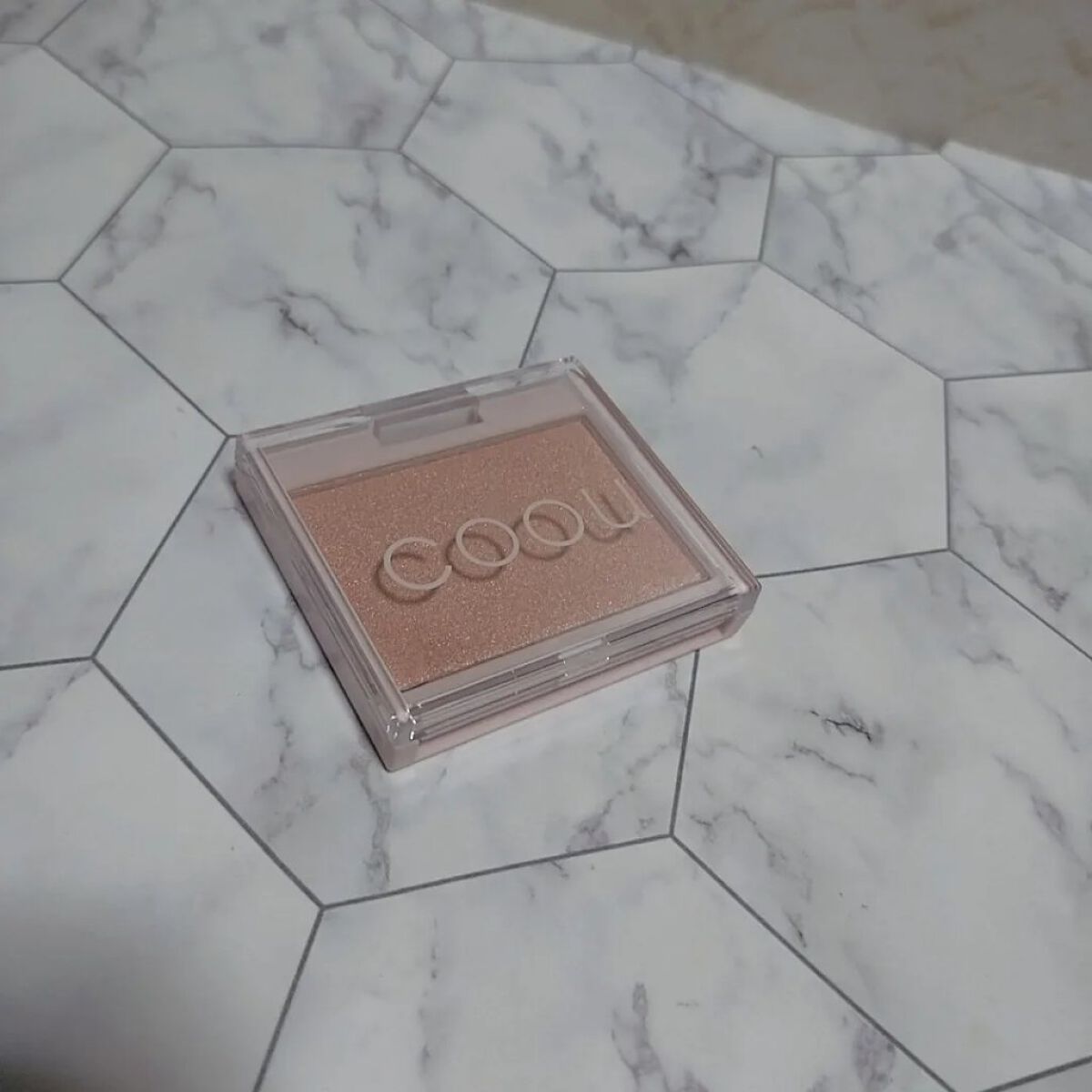 ハイライト 02 コーラルライト/coou/パウダーハイライトを使ったクチコミ（1枚目）