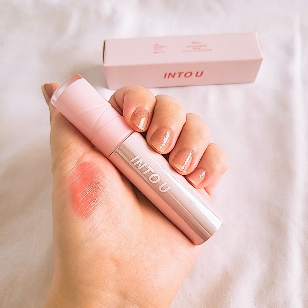 ジューシーパンピンググロス/INTO U/リップグロスを使ったクチコミ(3枚目)