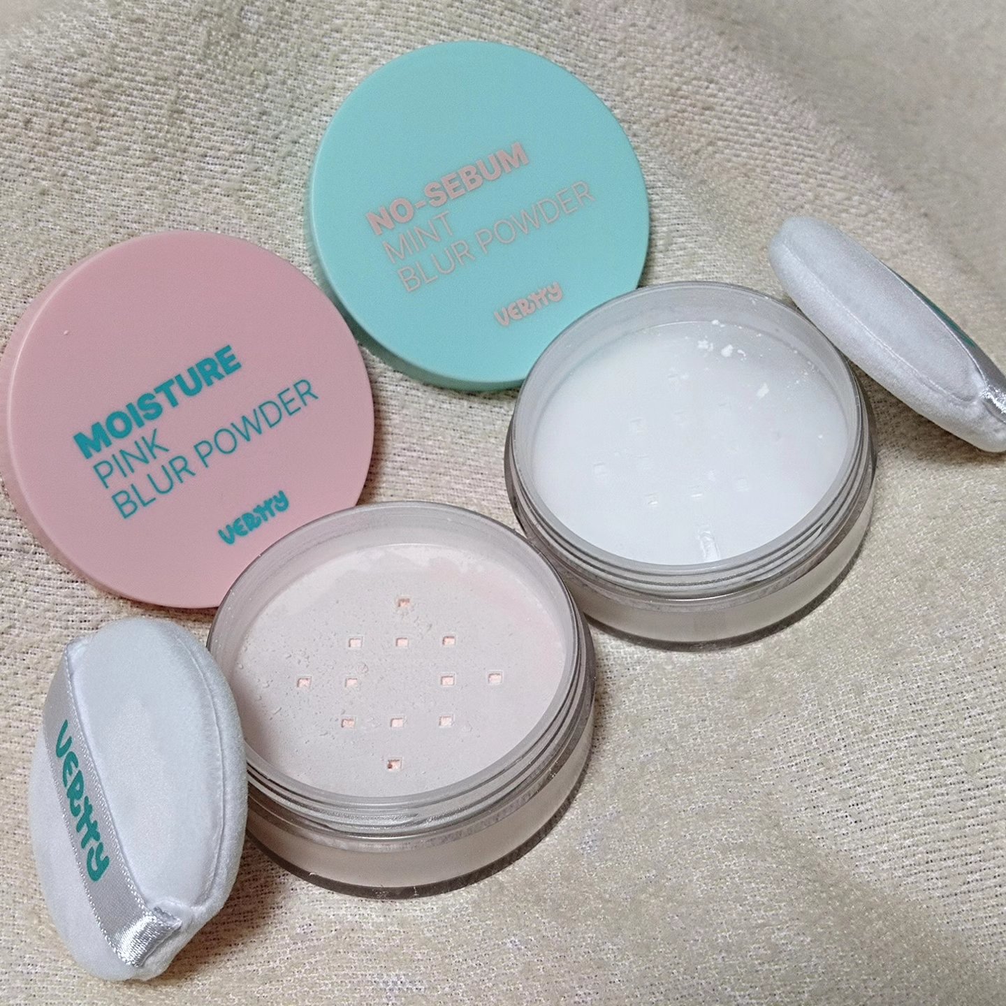 モイスチャーピンクブラーパウダー/Vertty/ルースパウダーを使ったクチコミ（3枚目）