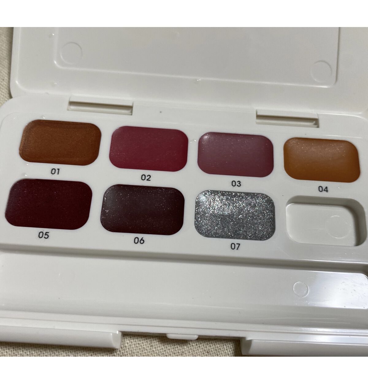 カラーパレット/7NaNatural/口紅を使ったクチコミ（3枚目）