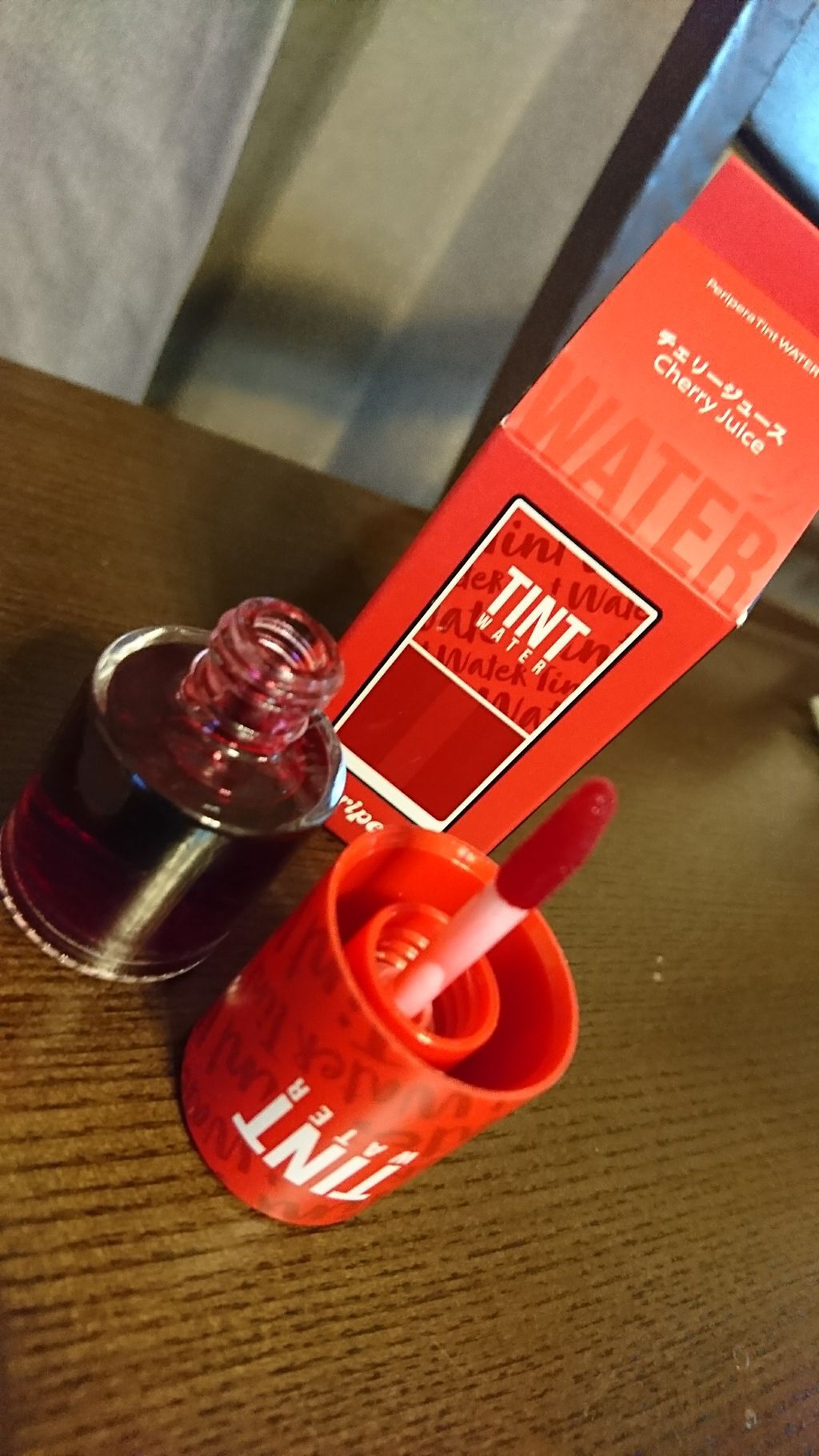 ディアダーリン ウォータージェルティント （アイスティント）/ETUDE/口紅を使ったクチコミ（3枚目）