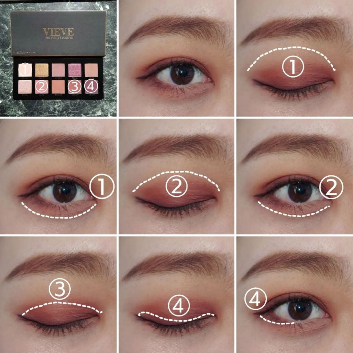 THE MUSE EYESHADOWPALETTE/VIEVE/アイシャドウパレットを使ったクチコミ(4枚目)