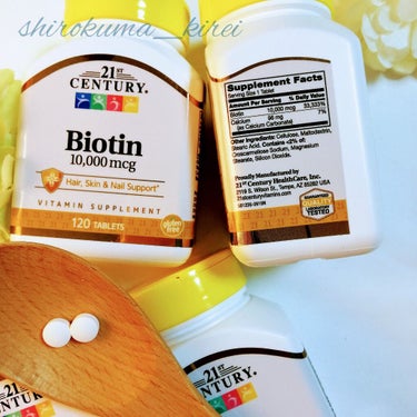 Biotin 10,000mcg/21st Century/美容サプリメントを使ったクチコミ（2枚目）