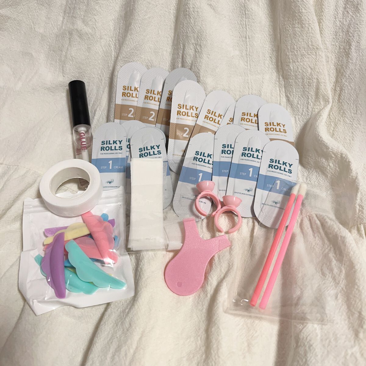 EYE2IN 低刺激 セルフプロ用 まつげパーマ 3種 セット/Qoo10/その他キットセットを使ったクチコミ(3枚目)