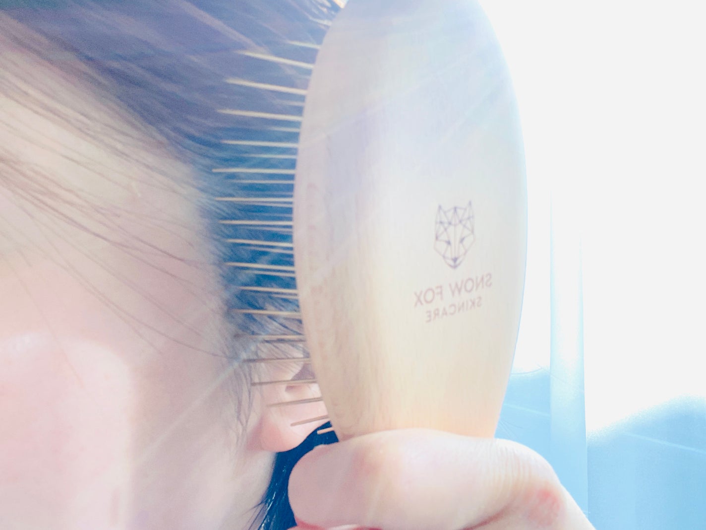 プレミアム FOXカッサ ウッド ヘアブラシ/SNOW FOX SKINCARE/メイクブラシを使ったクチコミ(8枚目)