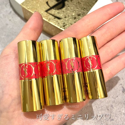 ノエル ミニ リップボックスセット/YVES SAINT LAURENT BEAUTE/口紅を使ったクチコミ(2枚目)