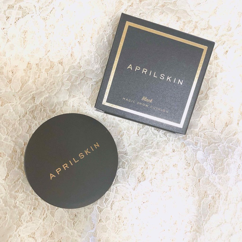 マジックスノークッション ブラック 2.0/APRILSKIN/クッションファンデーションを使ったクチコミ(1枚目)