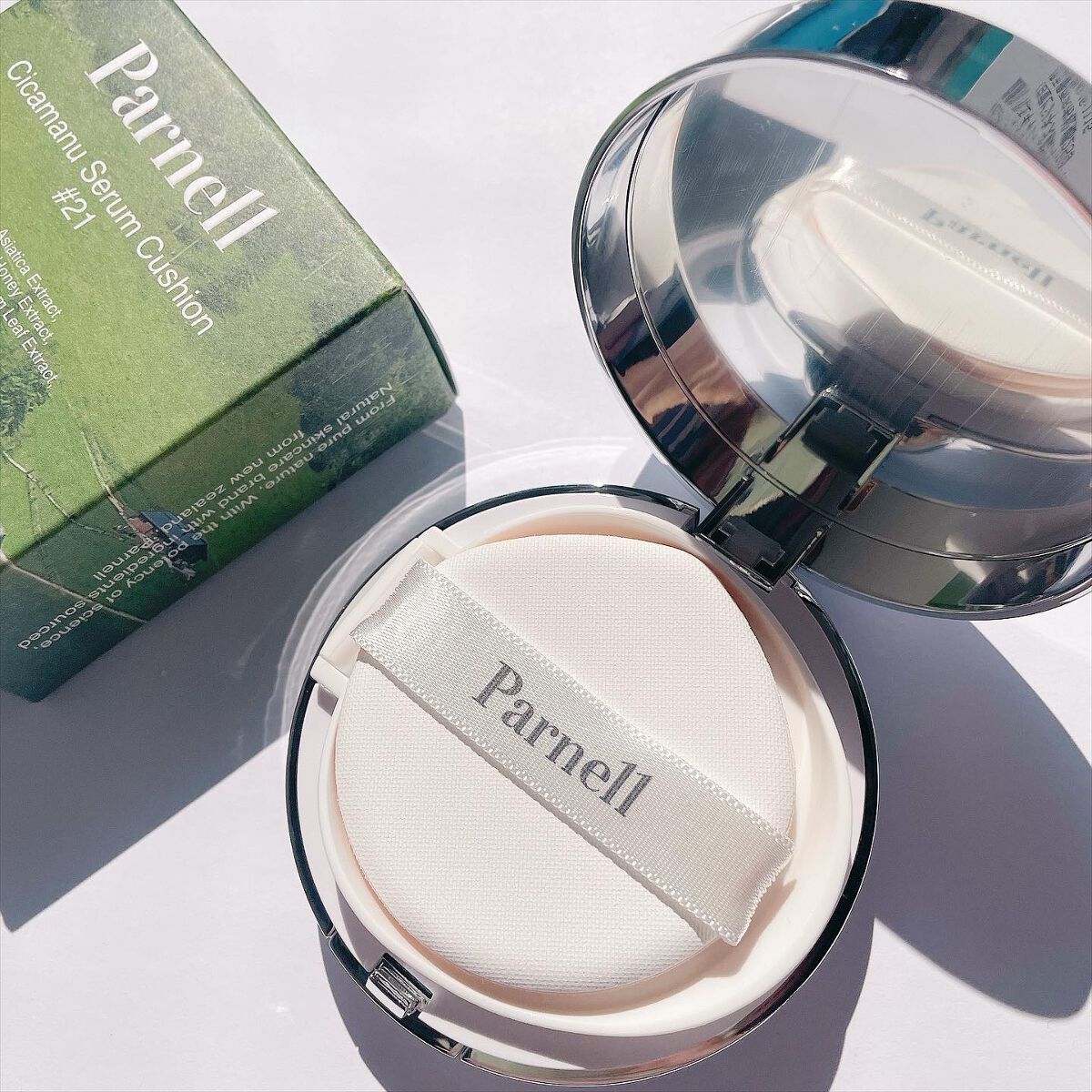 シカマヌ　セラム　クッションファンデ/parnell/クッションファンデーションを使ったクチコミ（2枚目）