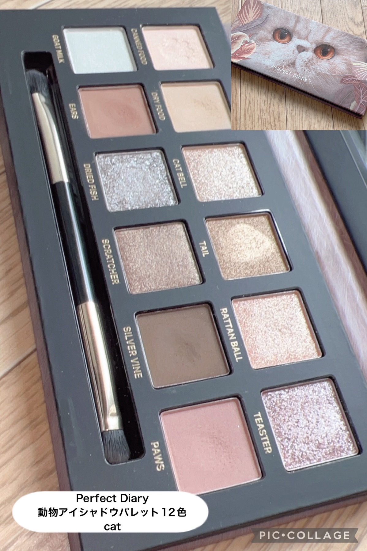 エクスプローラ12色 動物アイシャドウパレット 猫/PERFECT DIARY/アイシャドウパレットを使ったクチコミ（2枚目）