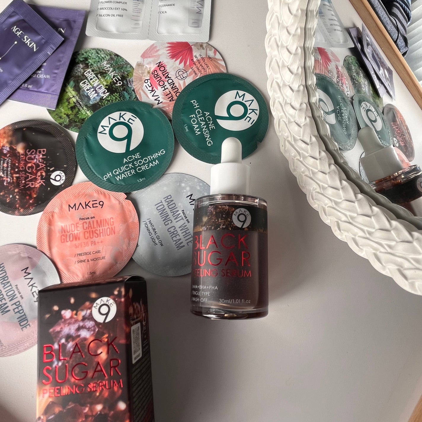 ブラックシュガーピーリングセラム/MAKE9/美容液を使ったクチコミ(5枚目)