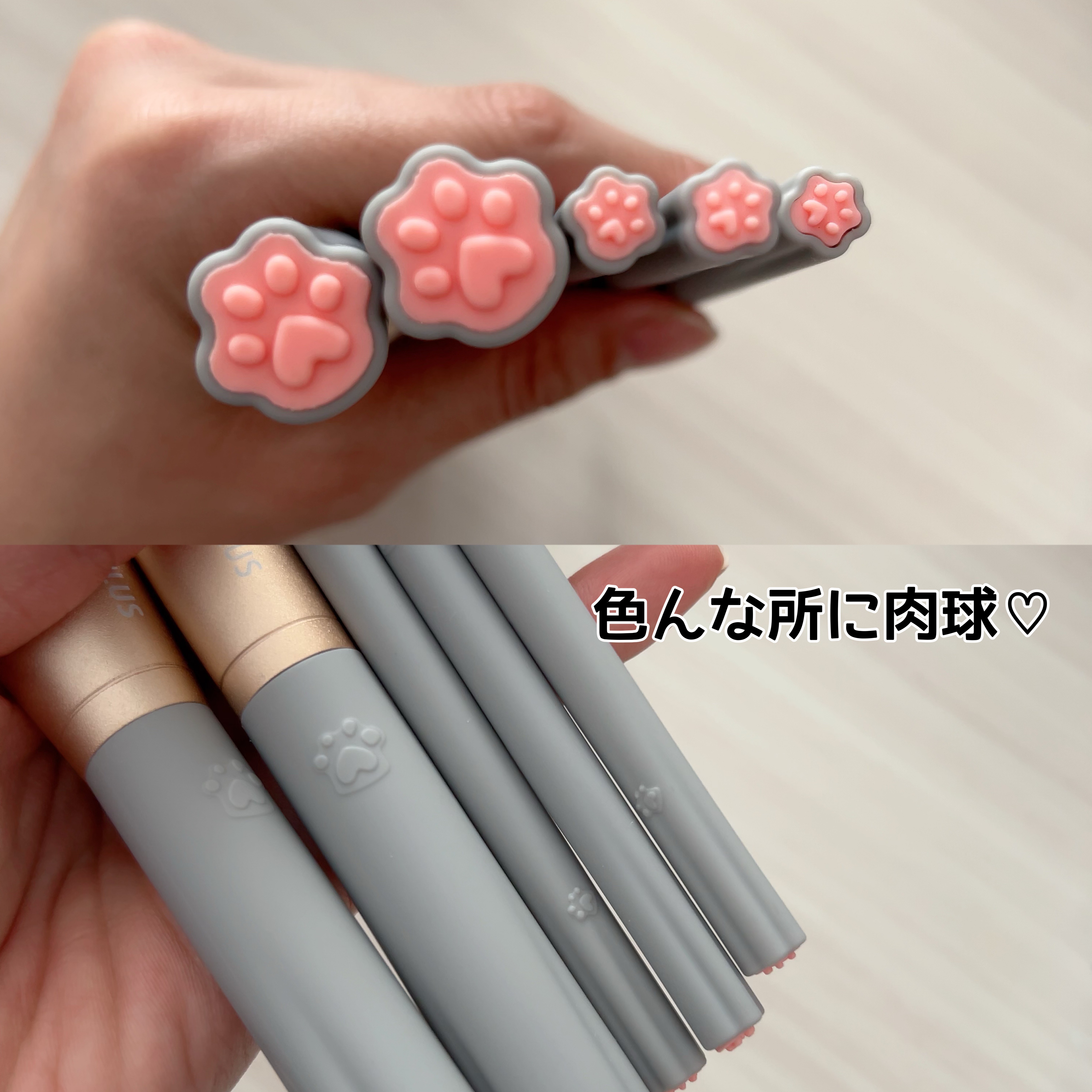 SIXPLUS メイクブラシ5本セット ハートペット/SIXPLUS/メイクブラシを使ったクチコミ（3枚目）