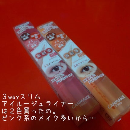 3wayスリムアイルージュライナー/キャンメイク/リキッドアイライナーを使ったクチコミ(3枚目)