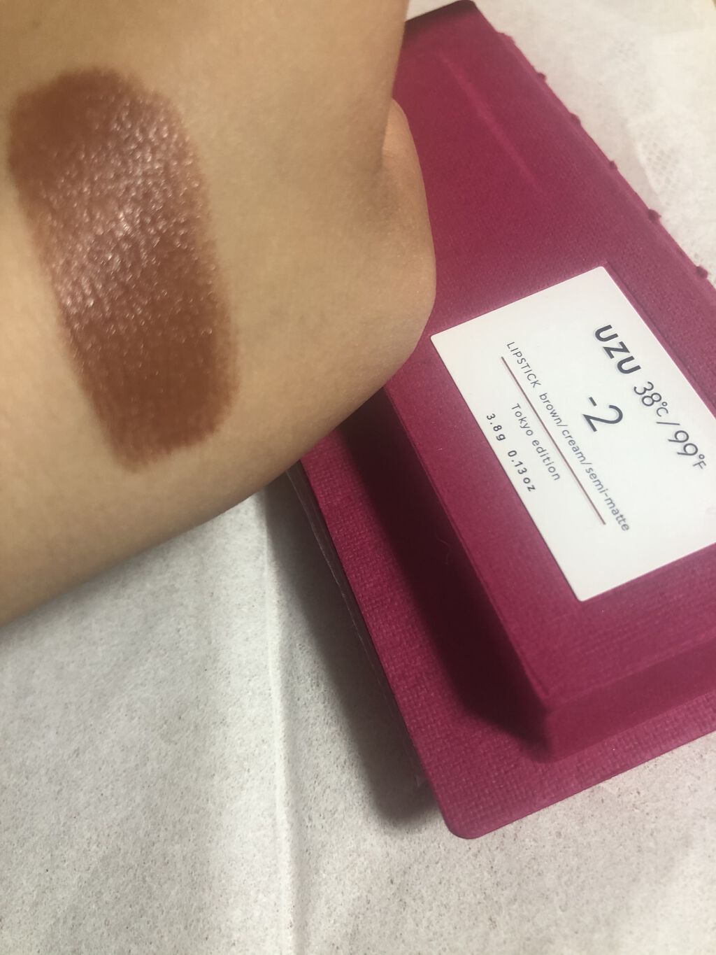  38°C / 99°F Lipstick <TOKYO>/UZU BY FLOWFUSHI/口紅を使ったクチコミ（2枚目）