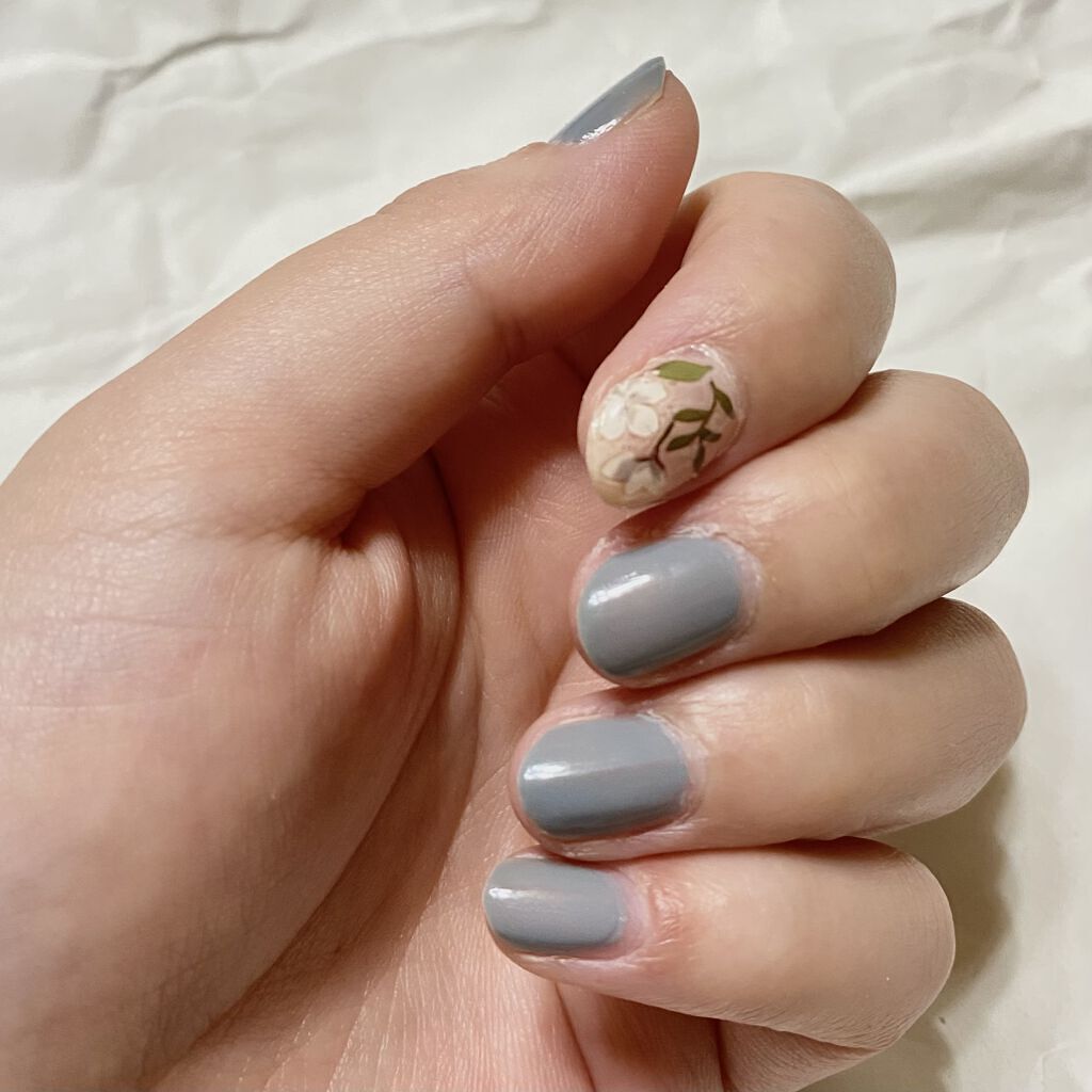 カラフルネイルズ N28 スモーキーアクア/キャンメイク/マニキュアを使ったクチコミ（3枚目）