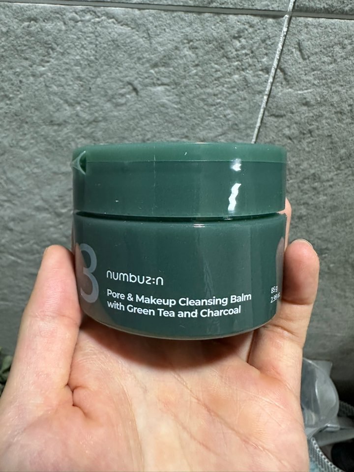 3番 緑茶炭毛穴パッククレンジングバーム/numbuzin/クレンジングバームを使ったクチコミ（2枚目）