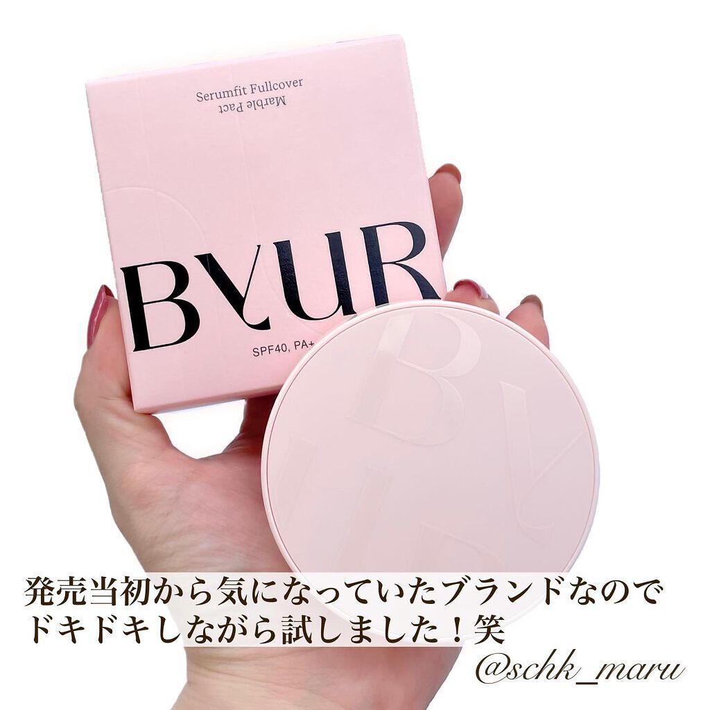 セラムフィット フルカバー マーブルパクト ＜ファンデーション＞ 21 ナチュラルベージュ/ByUR/クリーム・エマルジョンファンデーションを使ったクチコミ（2枚目）