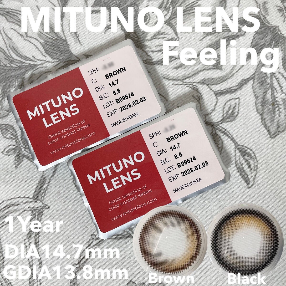 Feeling 1year/蜜のレンズ/カラーコンタクトレンズを使ったクチコミ(1枚目)