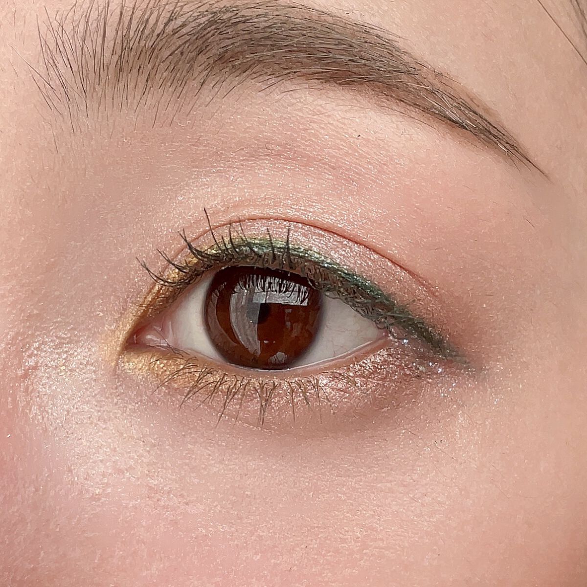 ポップ パウダージェル アイシャドウ 16 Zawa-Zawa Green/SHISEIDO/単色アイシャドウを使ったクチコミ（3枚目）