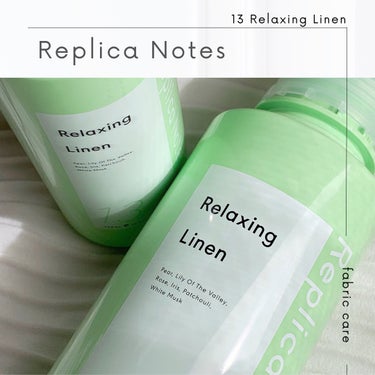 Replica Notes ファブリックミスト 13 Relaxing Linenのクチコミ「𝑹𝒆𝒑𝒍𝒊𝒄𝒂 𝑵𝒐𝒕𝒆𝒔
☑︎ 𝑭𝒂𝒃𝒓𝒊𝒄 𝑺𝒐𝒇𝒕𝒆𝒏𝒆𝒓  柔軟剤
☑︎ 𝑭𝒂𝒃𝒓𝒊𝒄.....」（1枚目）