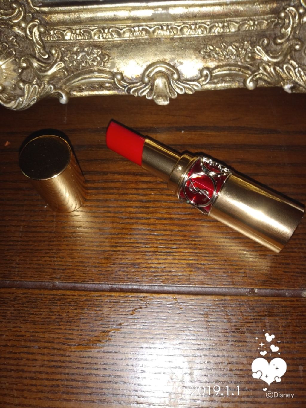 ルージュ ヴォリュプテ シャイン/YVES SAINT LAURENT BEAUTE/口紅を使ったクチコミ（2枚目）