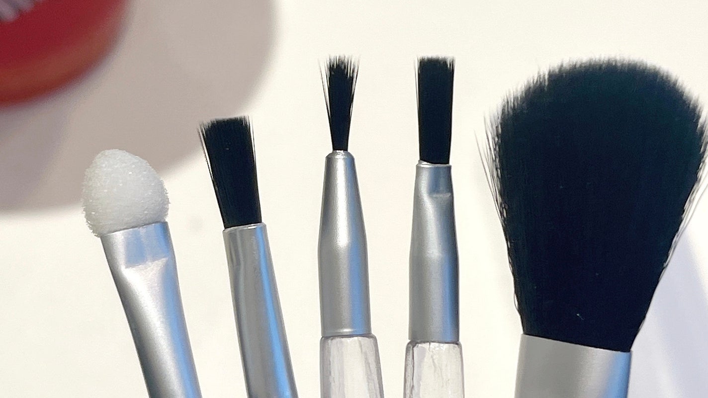 化粧ブラシ5点セットA/DAISO/メイクブラシを使ったクチコミ(3枚目)