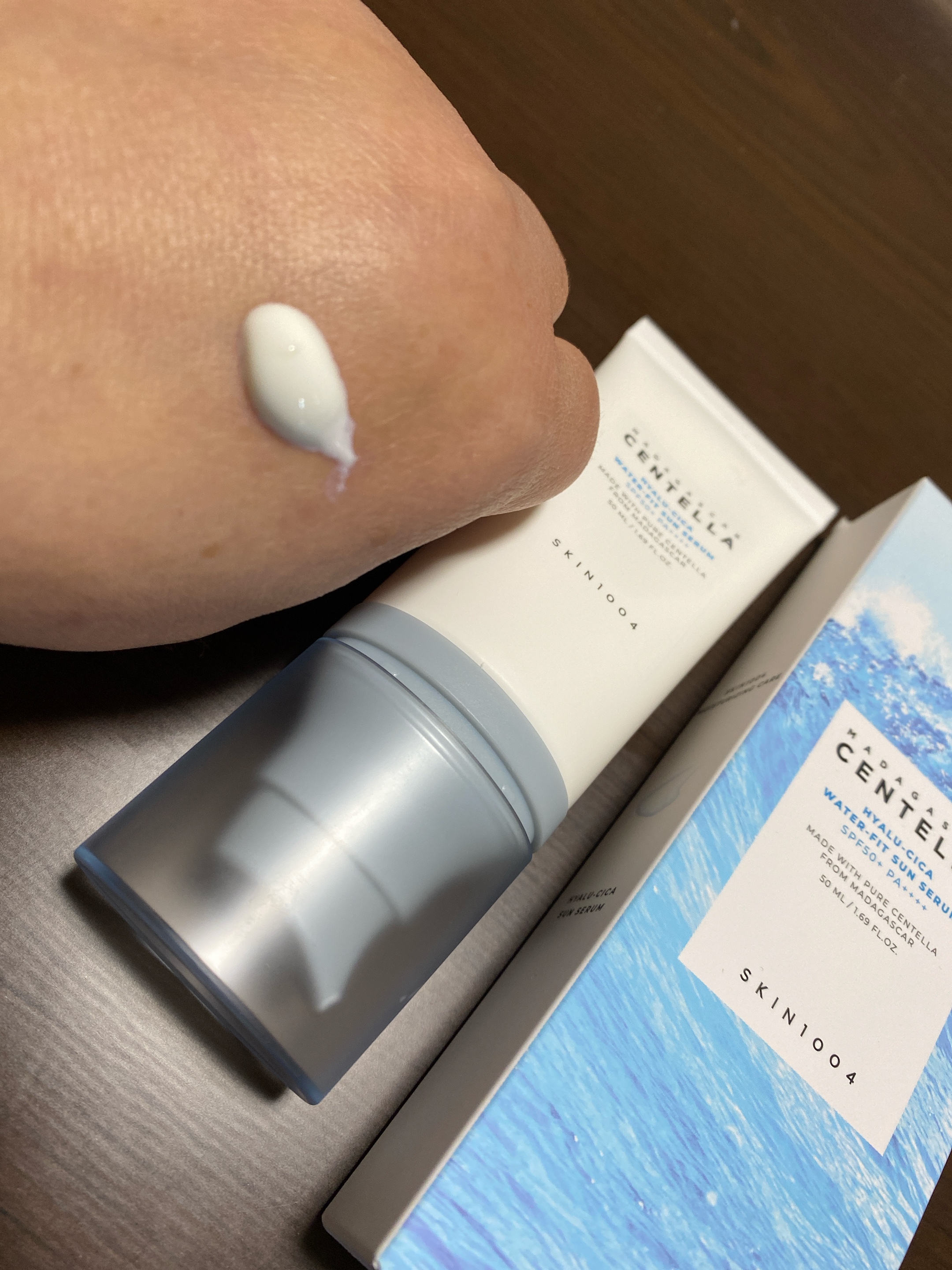 ヒアルーシカ ウォーターフィット サンセラム/SKIN1004/日焼け止めローションを使ったクチコミ（1枚目）