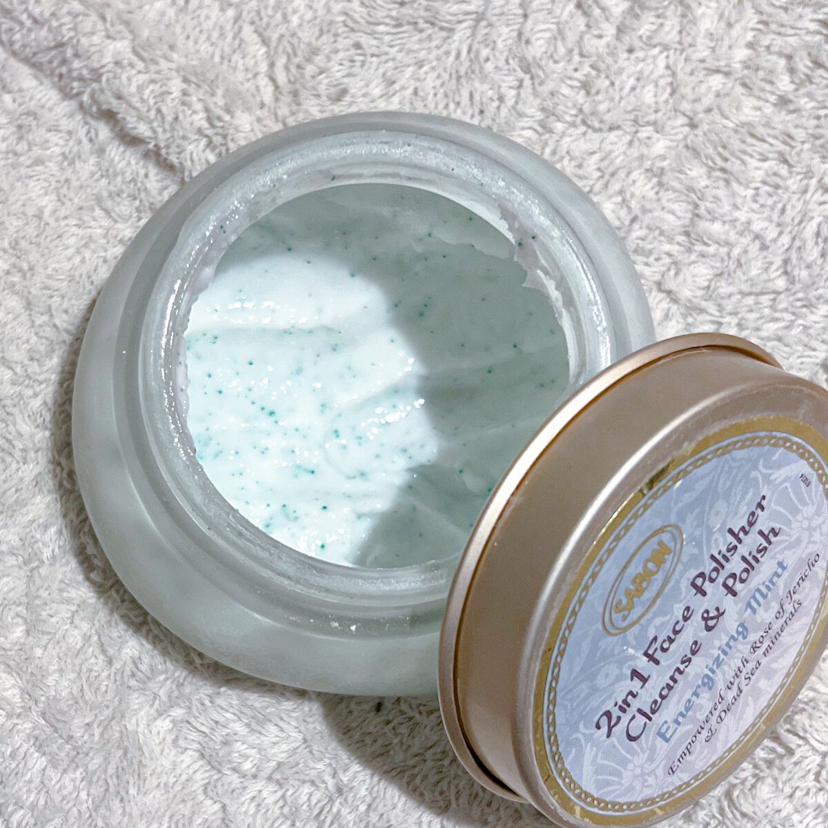 フェイスポリッシャー リフレッシング（ミント）/SABON/スクラブ・ゴマージュを使ったクチコミ（2枚目）