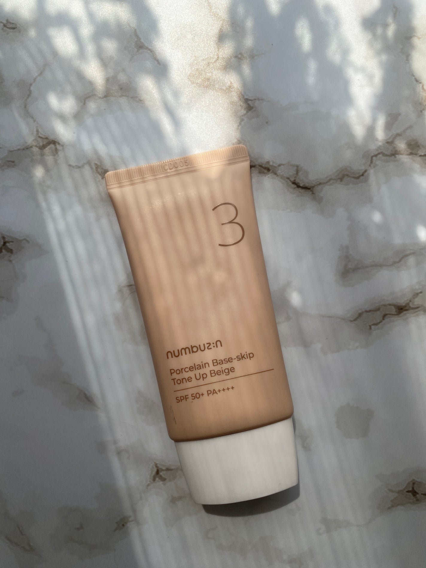 3番 ノーファンデ陶器肌トーンアップクリーム/numbuzin/化粧下地を使ったクチコミ(1枚目)