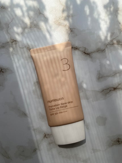 3番 ノーファンデ陶器肌トーンアップクリーム/numbuzin/化粧下地を使ったクチコミ(1枚目)