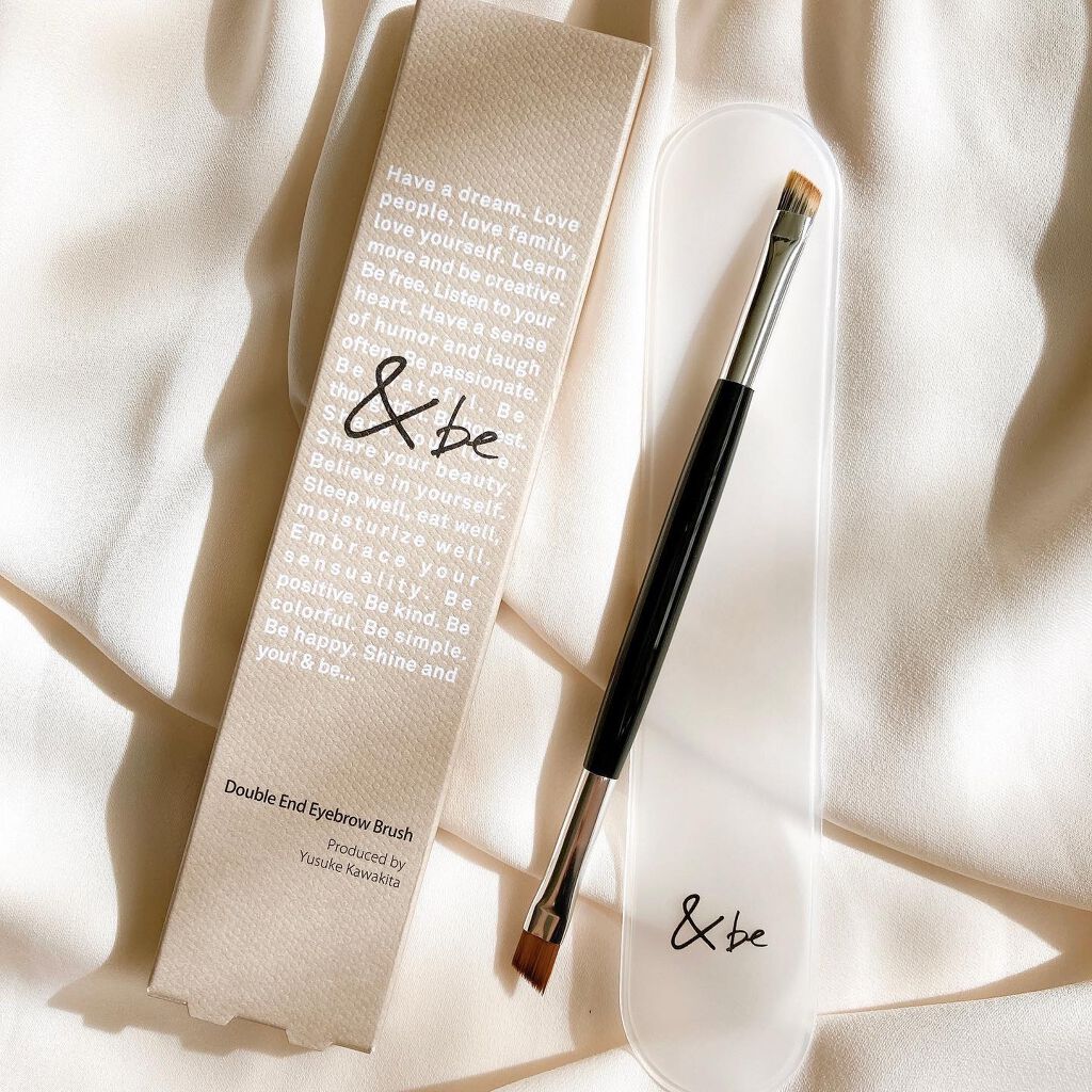 ダブルエンドアイブロウブラシ熊野筆/&be/メイクブラシを使ったクチコミ(1枚目)