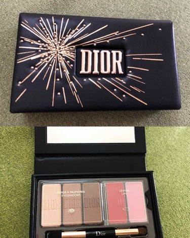 Dior シグネチャーアイ＆リップパレット✨

プレゼントでもらったDiorのクリスマスコフレです。花火をモチーフにしたキラキラも素敵✨
革張りでカバンや財布を思わせる豪華な手触りです。持ち運びによさそ